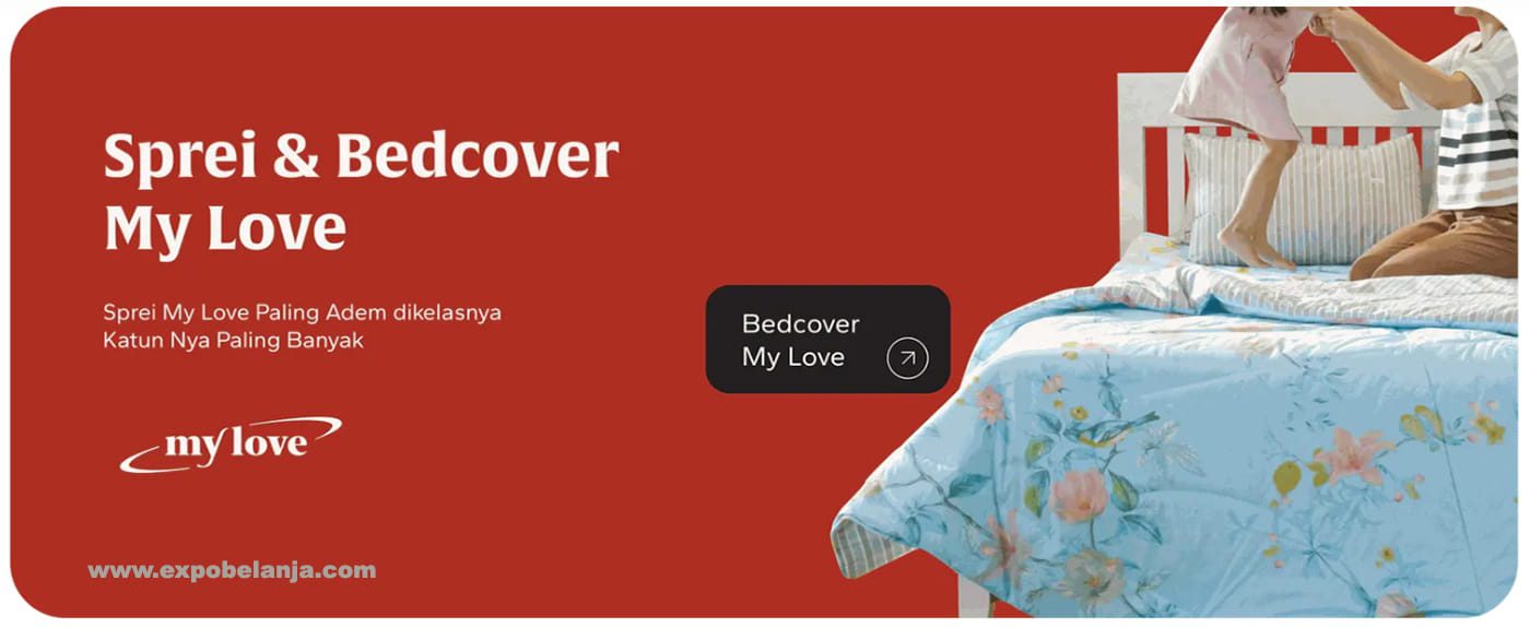 sprei bedcover my love